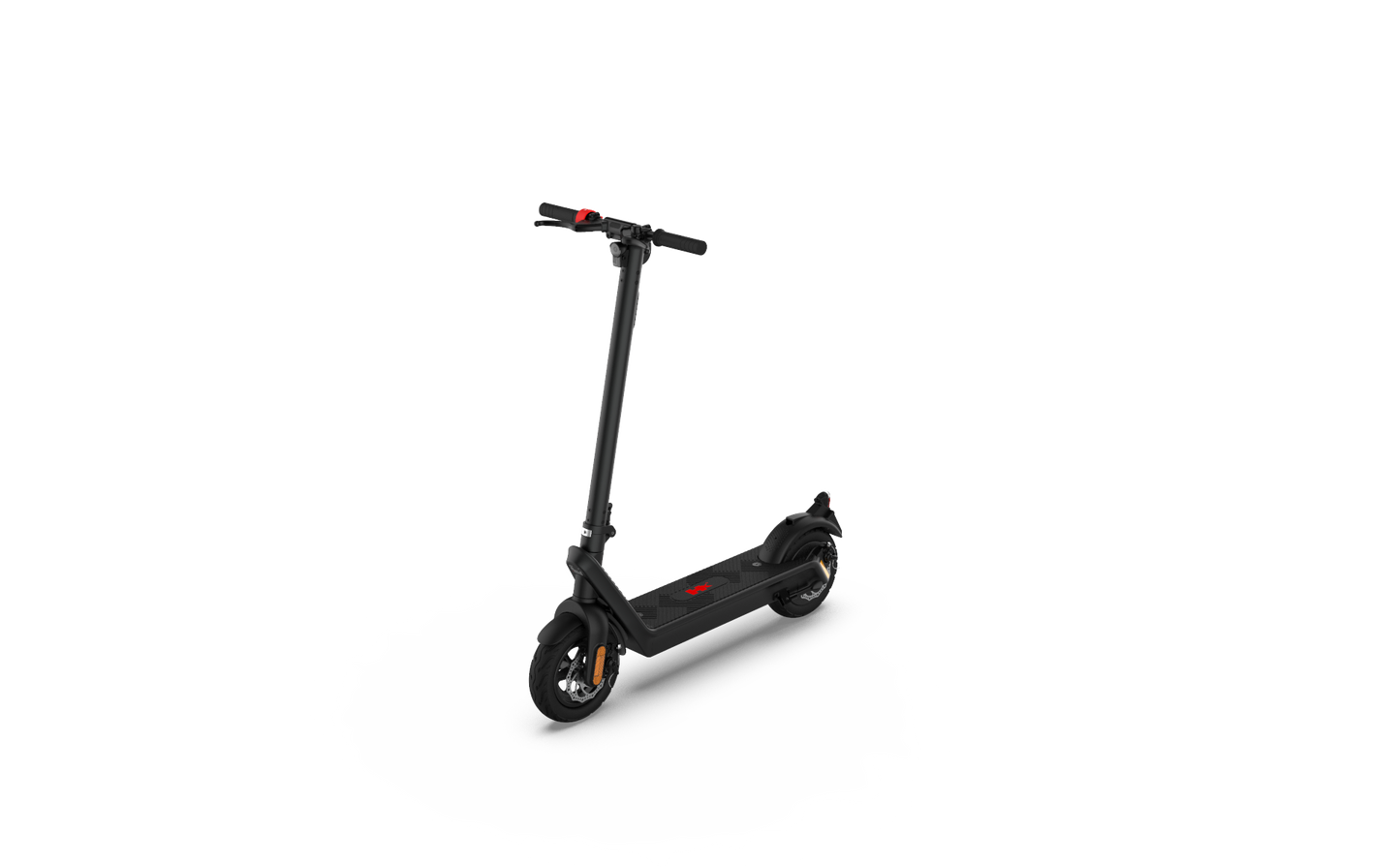 EMVC Onroad Scooter with 500W motor, 10-inch pneumatic tires, foldable aluminium-magnesium frame, 48V lithium battery, LED lights, and IPX4 water resistance