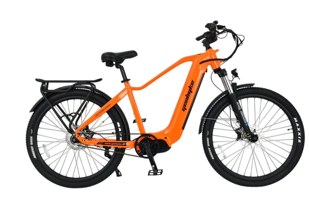GeoByke Cruiser E-Bike High Step 27.5 – powerful electric bike for road and trail riding with upright comfort