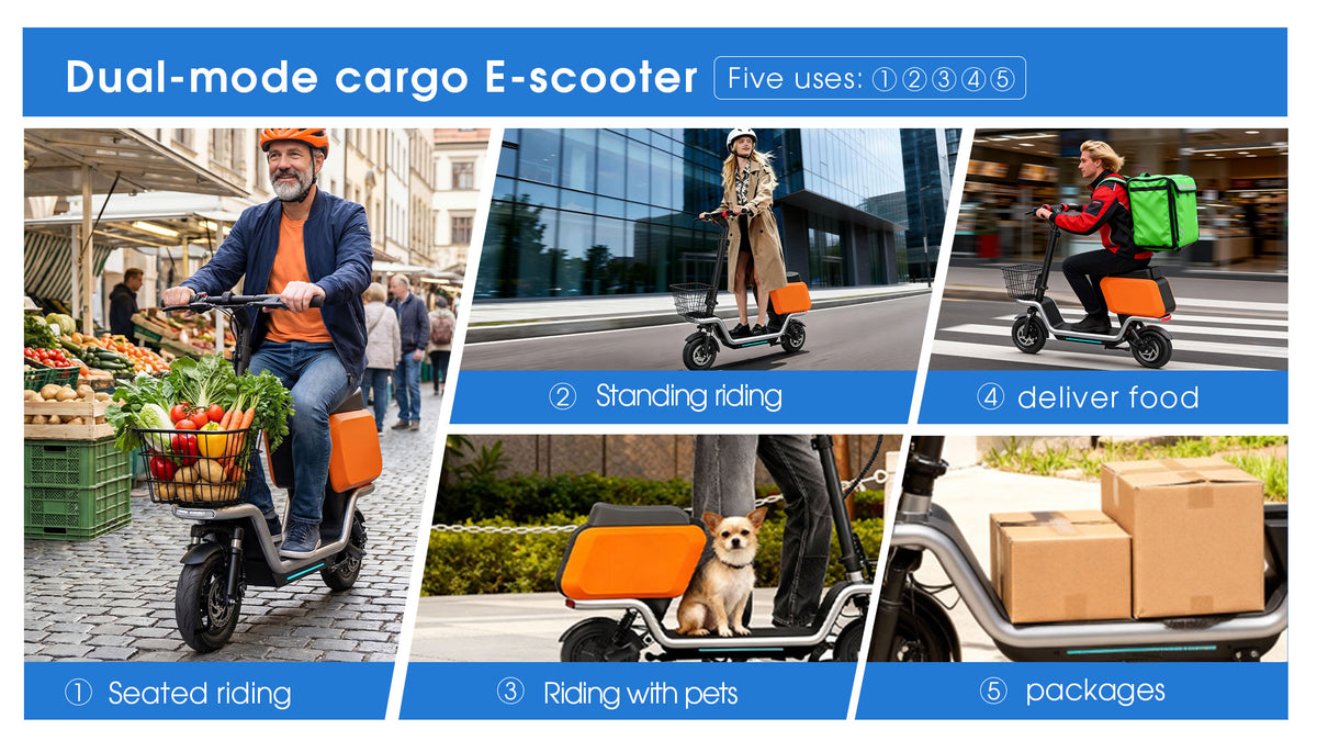 EMVC S20 Electric Scooter - Seat - Storage - Suspension